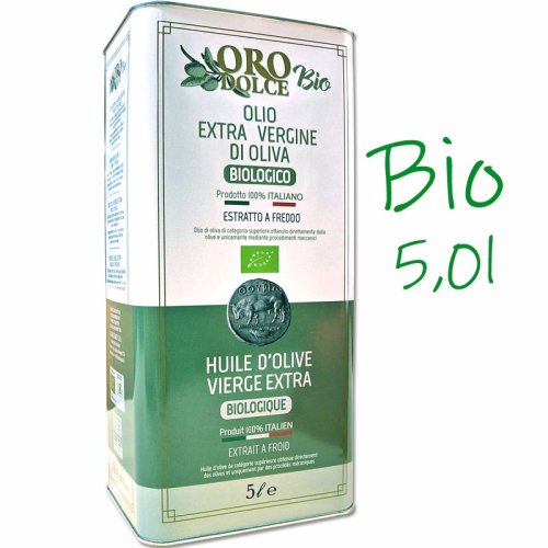 5 Liter kaltgepresstes Bio Olivenöl Oro Dolce von Olearia Geraci aus Kalabrien
