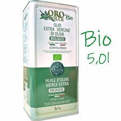 5 Liter kaltgepresstes Bio Olivenöl Oro Dolce von...