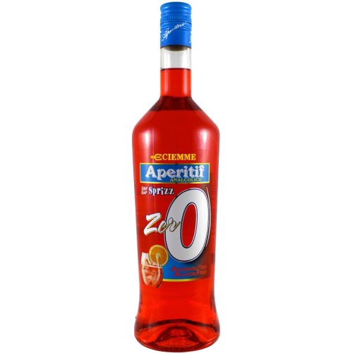Aperitif Zero von Ciemme-Liquori. Eine alkoholfreie Alternative zu Aperol in der 1 Liter Flasche.