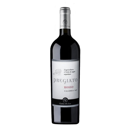 Rotweinflasche 0,75l - ein Pregiato Rosso Bio-Rotwein von De Luca aus Kalabrien