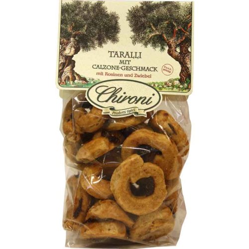 Taralli mit Calzone-Geschmack mit Zwiebeln und Rosinen
