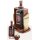 Kippvorrichtung für die 4,5 Liter Flasche Amaro Tosolini und als Größenvergleich eine 0,7 Liter Flasche mit Glas