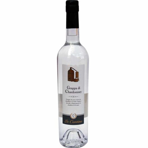 Etikett des Grappa di Chardonnay Monovitigno von La Cantina